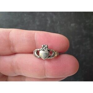 925 Sterling Silver Claddagh Ring, Size US 5.75 Vintage
